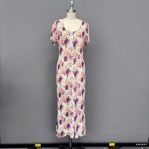 Stone Cold Fox Floral Midi Button Front Dress Sz 2
